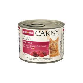 Храна за котка в консерва CARNY ADULT 200гр. телешко и сърца